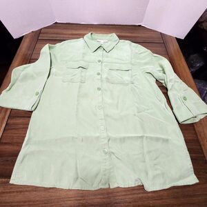 JM Collection Blouse / Petite 12P Green